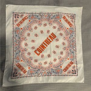 White and Orange Bandana Scarf